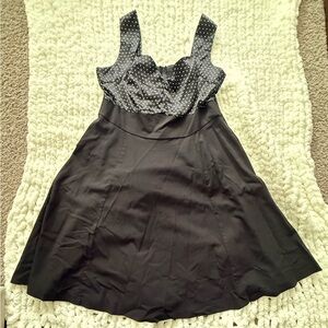 Torrid Black Dress with White Polka Dots